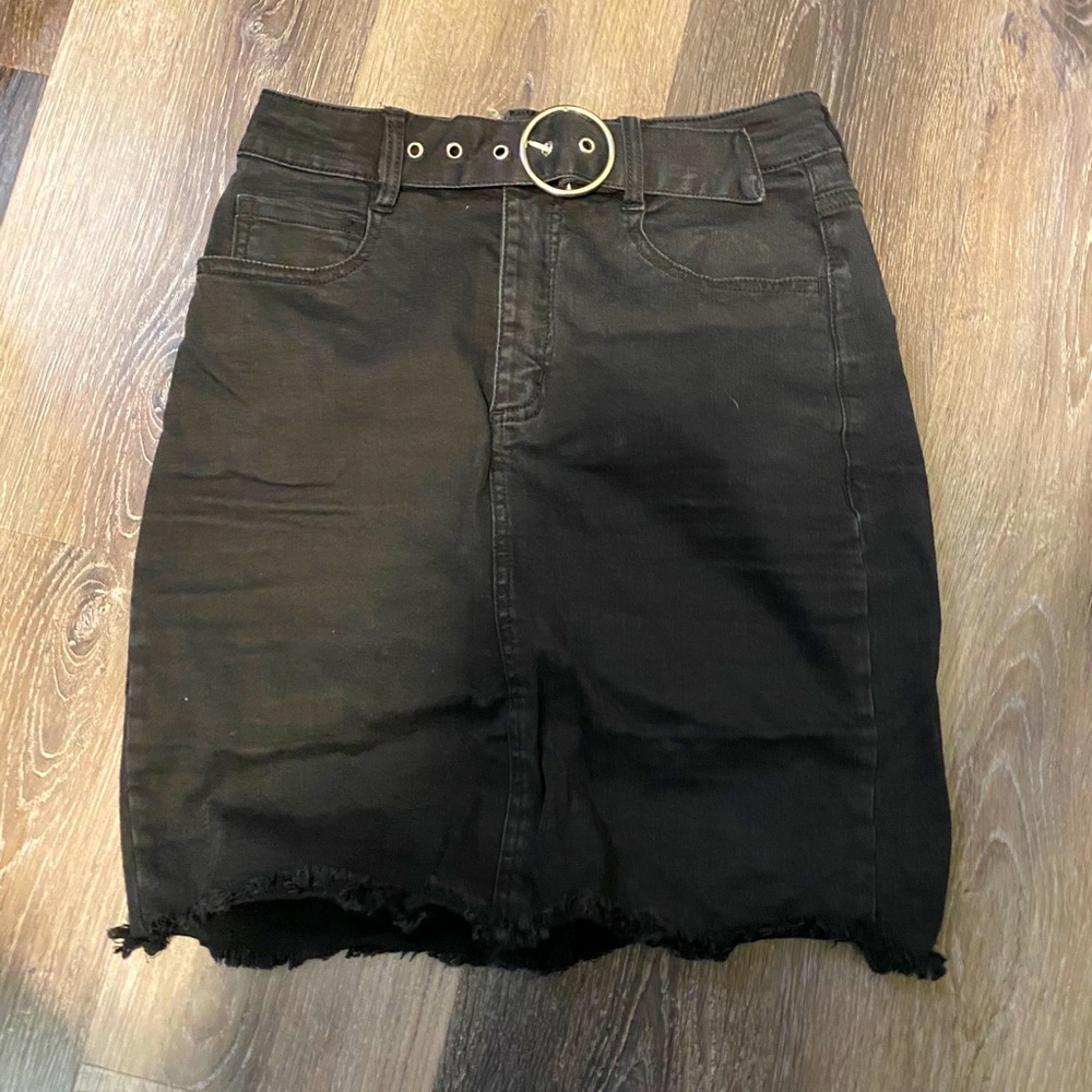 Worn Once Dynamite Black Jean Skirt